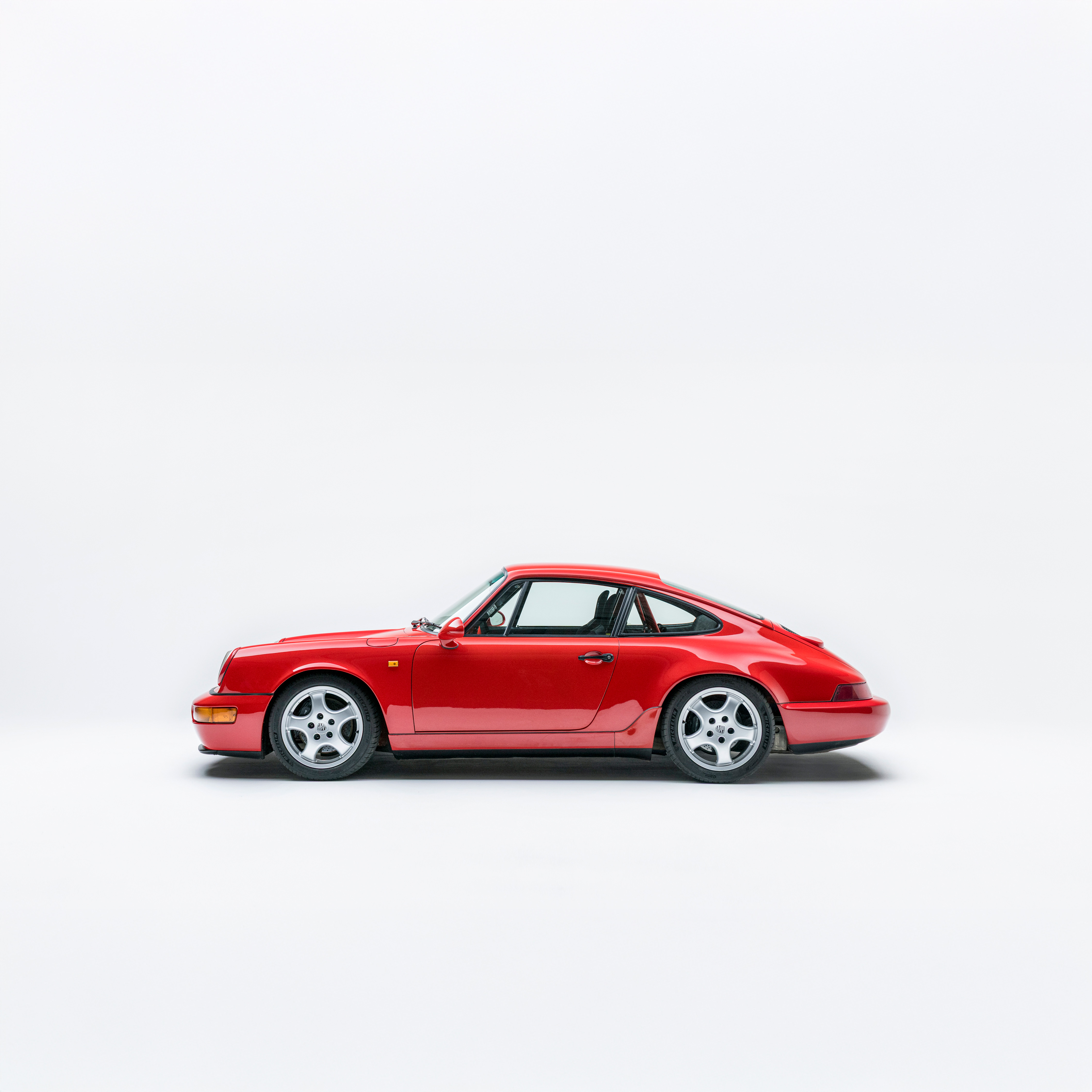 Porsche 964 Carrera 4 Track Tool in Guards Red — side profile